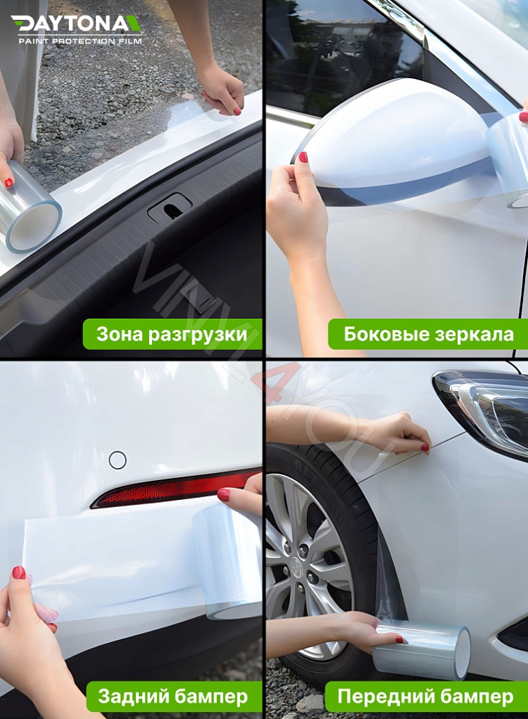 Защитная лента гибридный полиуретан DAYTONA PPF H300 ширина 15см (длина 15 м)